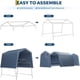 thumbnail image 5 of 6x8 ft gray outdoor almacenamiento shed: portable carport con roll - up ventilated zipper door y windows, 5 of 8