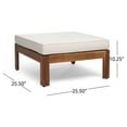 thumbnail image 2 of GDF Studio Cavendish Outdoor Fabric Acacia Wood 5 Piece Sofa Set, Teak, 2 of 8