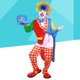 thumbnail image 2 of Disfraz de payaso de carnaval creativo, disfraz de payaso para Halloween, suministros para fiestas de adultos., 2 of 5
