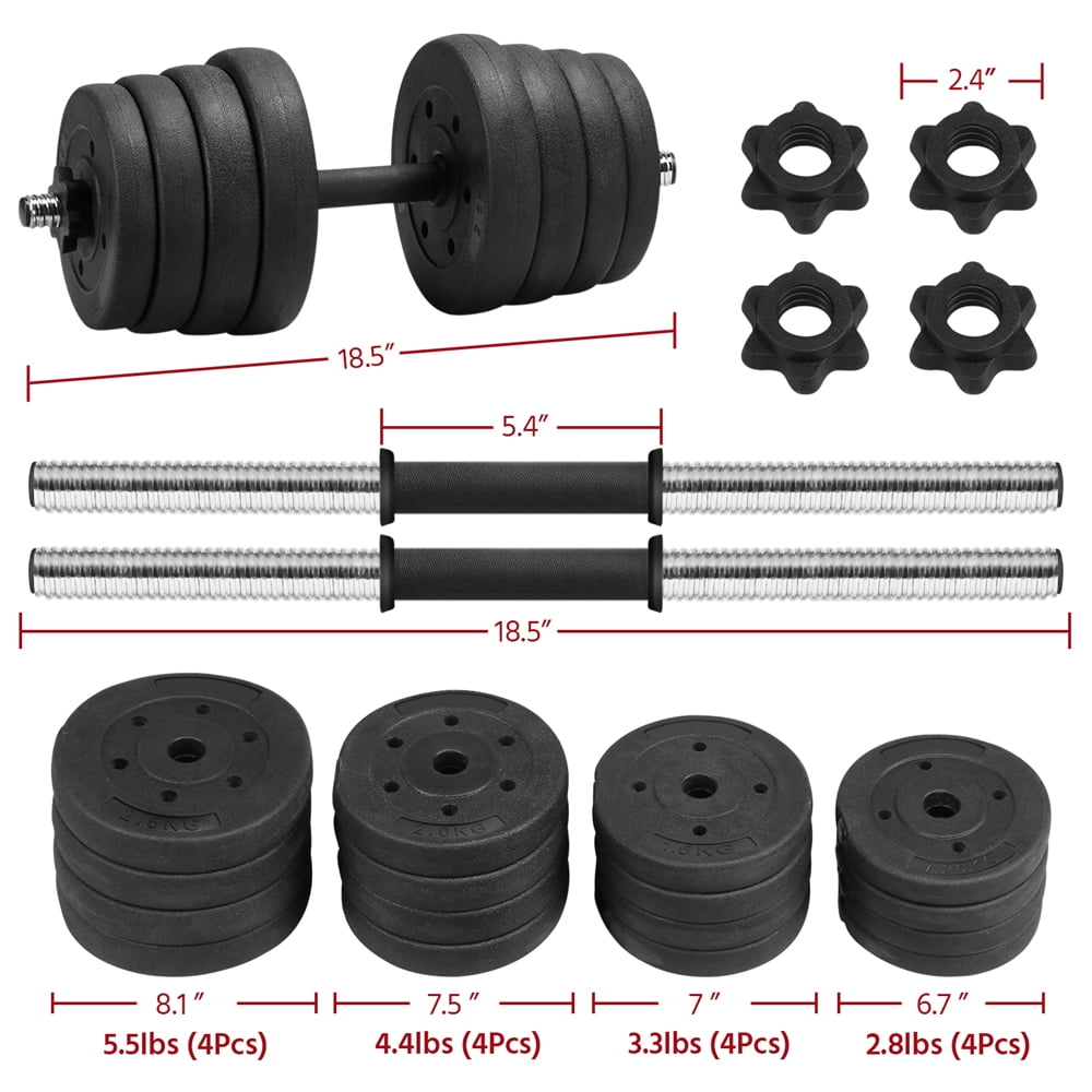 Renwick 66LB Adjustable Dumbbell Set for Home Training, Black