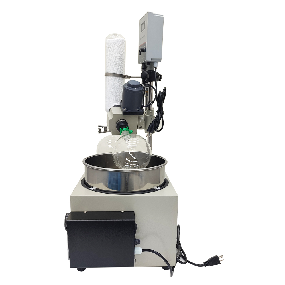 2L Lab Rotary Evaporator Manual Lifting Evaporator with 15L Water Circulating Vacuum Pump 110V