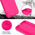 thumbnail image 5 of for iPhone 11 Case with 2 Pack Screen Protector,Liquid Silicone Soft Gel Rubber Slim Cover with Microfiber Cloth Lining Cushion Shockproof Phone Case for iPhone 11 6.1", Hot Pink, 5 of 8