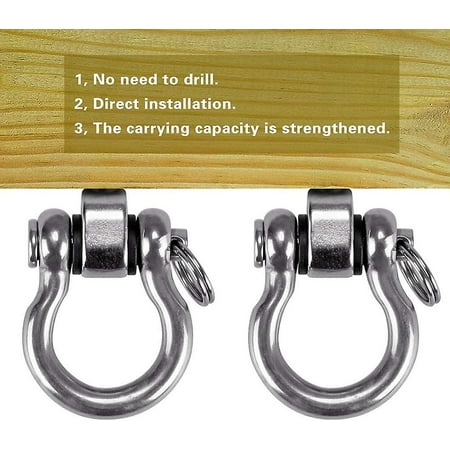 

2pcs Screw Hook Heavy Duty 304 Stainless Steel 180 Ceiling Hook Max 450kg