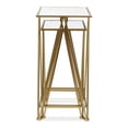 thumbnail image 6 of Pemberly Row Set of 2 Square Metal Tables with Mirror Tops in Gold, 6 of 9