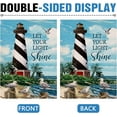 thumbnail image 3 of Let Your Light Shine Summer Lighthouse Beach Coastal Decorative House Flag, Ocean Beach Garden Yard Outside Decorations Outdoor Large Decor 28x40, 3 of 6
