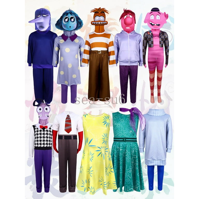 ZUITEH Kid Adult Inside Out 2 Cosplay, Inside Out Characters 
