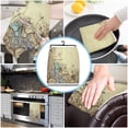 thumbnail image 4 of Wood Grain Plant Butterfly Retro Microfiber Cleaning Cloths Hand Towels Dishcloth Utensils For Kitchen House Things Wipe Towel, 4 of 6