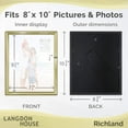 thumbnail image 5 of Langdon House 8x10 Gold Picture Frames, Modern Contemporary Style, 6 Pack, Richland Collection (US Company), 5 of 7