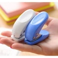 thumbnail image 4 of SHAR (2pcs)Mini Paper 1 Hole Puncher, Portable Pocket Puncher, 10 Sheets at One Time, Random Color, 4 of 5