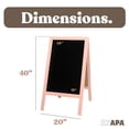 thumbnail image 2 of Ilyapa Wooden A-Frame Sign with Eraser & Chalk - 40 x 20 Inches Magnetic Sidewalk Chalkboard – Pink Menu Display for Restaurant, Business Or Wedding, 2 of 7