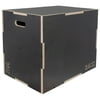 Signature Fitness 30" x 24" x 20" Plyo Box Non-Slip Jump Platform, Home Gym Workout, Gray