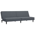 thumbnail image 3 of vidaXL 2 Piece Sofa Set Dark Gray Velvet, 3 of 6