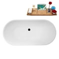 thumbnail image 5 of 59" Streamline B-280-63-BL Soaking Freestanding Tub and Tray With Internal Drain in Matte Black, 5 of 5