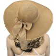 thumbnail image 4 of Womens Wide Brim Sun Protection Straw Hat,Foldable Floppy Hat,Summer UV Protection Beach Cap, 4 of 4