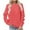 Watermelon Red, variant on TKLPEHG Sweatshirts for Women Crew Neck Sweatshirt Pullover Casual Fashion Lightweight Classic Solid Color Loose Long Sleeve Pullover (Wine,XXL)