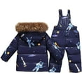 thumbnail image 2 of Kids Winter Puffer Jacket and Snow Pants 2-Piece Snowsuit Skisuit Set, 2 of 8