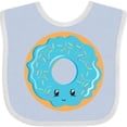 thumbnail image 3 of Inktastic Blue Donut Boys or Girls Baby Bib, 3 of 4