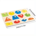 thumbnail image 3 of Montessori Early Education Geometric Shape Puzzle Board, Triangle Square Hand Grip Board, Children's Matching Three-dimensional Puzzle Toys, Graphic Shape Recognition, Christmas Gifts, 3 of 5