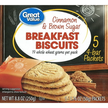 - (6 Pack) Great Value Cinnamon and Brown Sugar Breakfast Biscuits