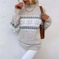 thumbnail image 1 of Women Christmas Casual Jumper Shirt Knitted Snowflake Pullover Xmas Sweater Tops, 1 of 1