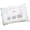 Personalized Pink Elephant Pillowcase