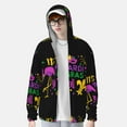 thumbnail image 4 of Gaeub Mardi Gras with Flamingo Men's and Women's UPF 50+ Long-Sleeved Sun Protection Clothing, Fishing Shirt Long Sleeve Zip - Large, 4 of 9