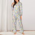 thumbnail image 2 of Honeii Education And Science print Women's Pajama Sets Long Sleeve Button Down Sleepwear Nightwear Soft Pjs Lounge Sets-XX-Large, 2 of 7