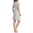 thumbnail image 2 of Eltusu Women Maternity Breastfeeding Dresses, V-Neck Casual Knee Length Short Sleeve Nursing Dresses Gray Size S, 2 of 3