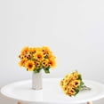 thumbnail image 3 of Big sale 7 Forked Sunflowers 2 Bunch Sunflowers Artificial Flowers Household Decoration Flower Materials, 3 of 4
