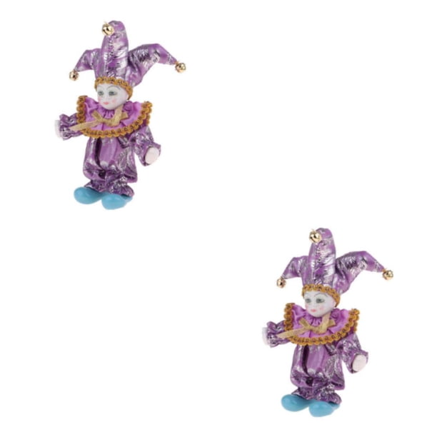 Vogacara Payaso Arlequín Para Accesorios De Circo Con Trajes Divertidos Regalos De Porcelana De Navidad Muñeca Única Y Navideña Tipo 5 Tipo 5 2Conjunto