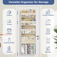 thumbnail image 6 of Over The Door Hanging Storage Organizer, 5 Tier Heavy-Duty Wardrobe Storage Organizer with Side Pockets, Foldable Behind Door Storage, Hanging Shelves for Bedroom, Bathroom and Baby Nursery, 1-Pack, 6 of 7
