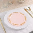 thumbnail image 6 of BalsaCircle 10 Blush 8" Plastic Disposable Salad Plates Gold Trim Wedding Party, 6 of 8