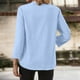 thumbnail image 4 of Camisas de Color Sólido para las Mujeres 3/4 Manga Manga Corta Cuello en V, Blusa Casual para Primavera Verano Diario, 4 of 9