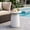 White, variant on FOROUTIA 18 Inch Geometric Hexagonal MgO Side Table, Modern Faceted Outdoor Accent End Table for Patio Living Room Balcony, Gray