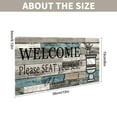 thumbnail image 4 of Wood Hanging Wall Decorations Door Wall Art with Welcome Please Seat Yourself Gray, 4 of 5