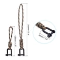 thumbnail image 2 of Wrist Lanyard with D Ring Screw in Shackle Badge Cord Keychain U Shape Metal Clasp, Camouflage Beige 2 Pack, 2 of 5