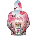 thumbnail image 2 of Hello Valentine’s Day Exotic Shorthair Flower Crown Romantic Pink Floral All Over Print 3D Hoodie Unisex Merch Hoodies Cat Lover Kitten Owner Gifts - 00031, 2 of 6