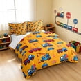 thumbnail image 2 of Erosebridal Construction Truck Twin Bedding, Excavator Bedding Comforter Set, Orange, Reversible 7pcs, 2 of 6