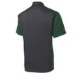thumbnail image 6 of Sport-Tek Colorblock Micropique Sport Wick Polo-XL (Iron Grey/ Forest Green), 6 of 6