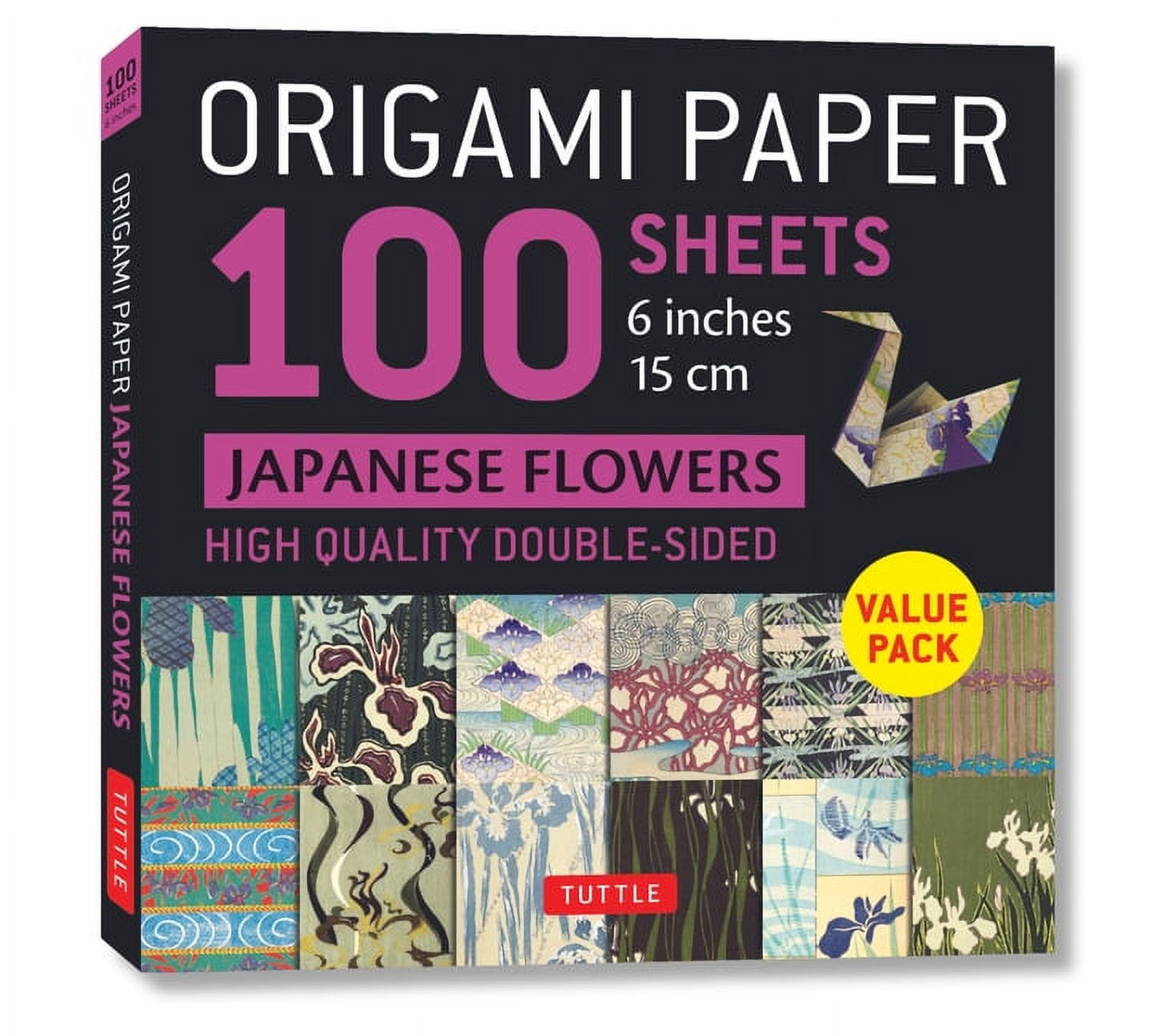 Origami Paper 100 Sheets Japanese Flowers 15cm Origami Paper 100 Sheets Japanese Flowers 15cm