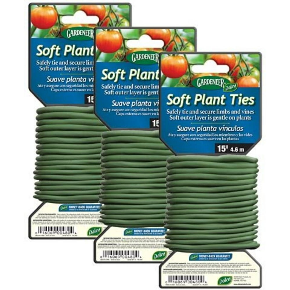Soft Plant Ties, 15', Pack of 3, Plant ties help support your vines or