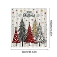 thumbnail image 3 of DAMAI Christmas Shower Curtain Red Black Polka Dot Painting Christmas Tree Bathroom Shower Curtain, Winter Forest Snowflakes Linen Fabric Cloth Shower Curtains with 12 Hooks 70 X 35 Inches, 3 of 6