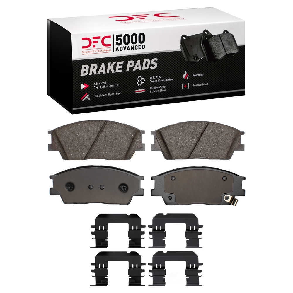 Dynamic Friction Company 1551-2285-01 DFC 5000 Advanced Brake Pads - Ceramic and Hardware Kit - OE