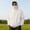 White, variant on Men's UPF 50 Sun Protection Jacket with Mesh Mask, Water Resistant Rain Jacket Lightweight Breathable Quick Dry Hooded Windbreaker for Hiking & Fishing Black