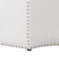 thumbnail image 6 of Posh Living Runrawin Faux Leather Octagon Cocktail Ottoman in White, 6 of 8