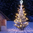 thumbnail image 3 of Cyber_Monday Deals 2024 Viflosae Solar Christmas Lights Outdoor Chrismas Solar Outdoor String Lights,patio Rainproof Decorative Christmas Tree,waterfall Christmas Lights, Outdoor Hanging Patio Porch, 3 of 6