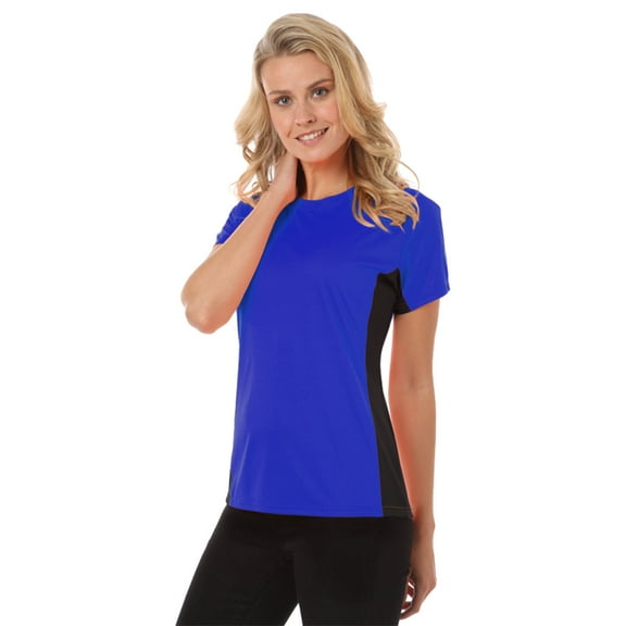 BlueGeneration Ladies Colorblock Wicking Tee - Royal Extra Large Solid