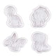 thumbnail image 1 of Molde para hornear, 4 Uds., seguro, fácil de desmoldar, resistente al calor, forma de dinosaurio, moldes para pasteles de Fondant para galletas, chocolates y dulces, 1 of 5