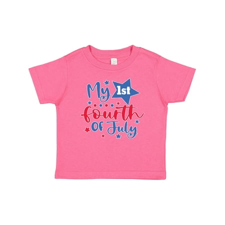 

Inktastic My 1st 4th of July with Stars Gift Baby Boy or Baby Girl T-Shirt