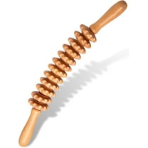 LQQBOX Wood Therapy Roller Massage Tools, Lymphatic Drainage Massager, Wooden Massage & Muscle Roller Stick, Handheld Cellulite Trigger Point Manual Muscle Release Roller Massager